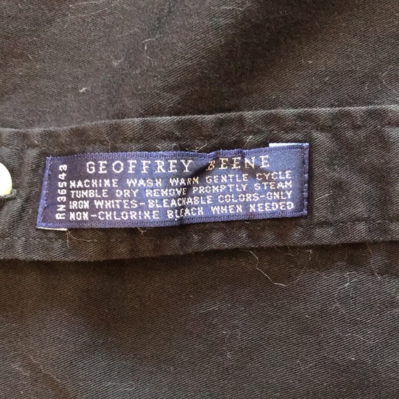 Geoffrey Beene size 16 32/33 black button down collar shirt long sleeved - Picture 5 of 7